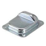 Ogranicznik odbój środkowy, przykręcany zaoblony do bramy wjazdowej dwuskrzydłowej