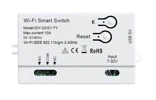 Sterownik WiFi RF Tuya Smart, SmartLife NC NO Aplikacja Do Bramy Garażowej Wjazdowej Przesuwnej Skrzydłowej Szlabanu Parkingowego