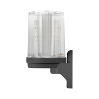 Lampa sygnalizacyjna Biała LED WALEC 12-24V / 230V AC z anteną 433,92 MHz | IP54 | do bram i automatyki