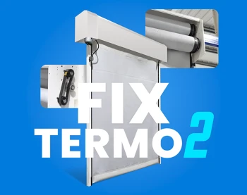 Brama FIX TERMO2 szybkobieżna z podwójną plandeką MOTORLINE 3000x3000 do chłodni mroźni